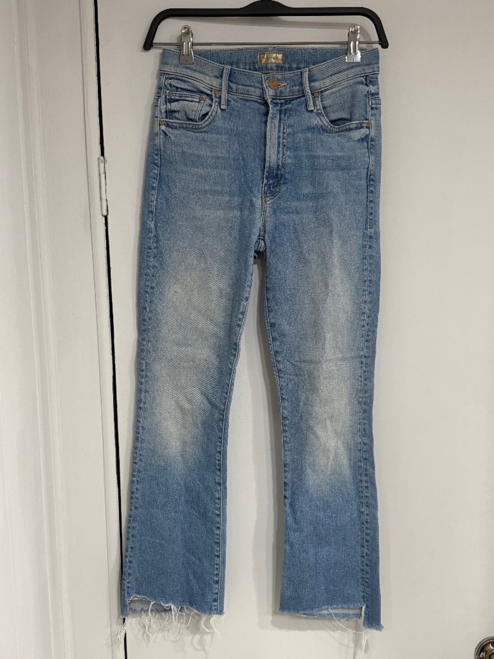 MOTHER Blue Straight Leg Jeans